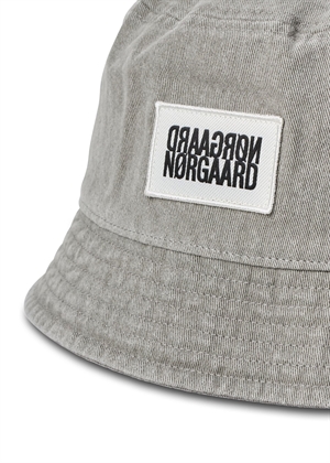 Washed cotton twill bucket hat Grey Melange Mads Nørgaard 